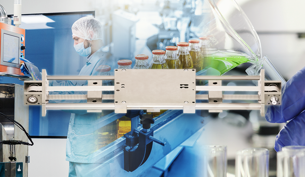 Linear modules and linear axes in the chemical, food and pharmaceutical industries